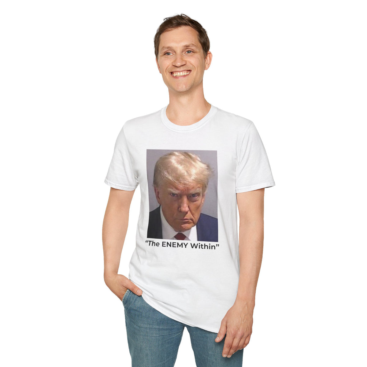 The Enemy Within – Fight Fascism, Support Democracy T-Shirt | Two-Sided Political Activist Tee