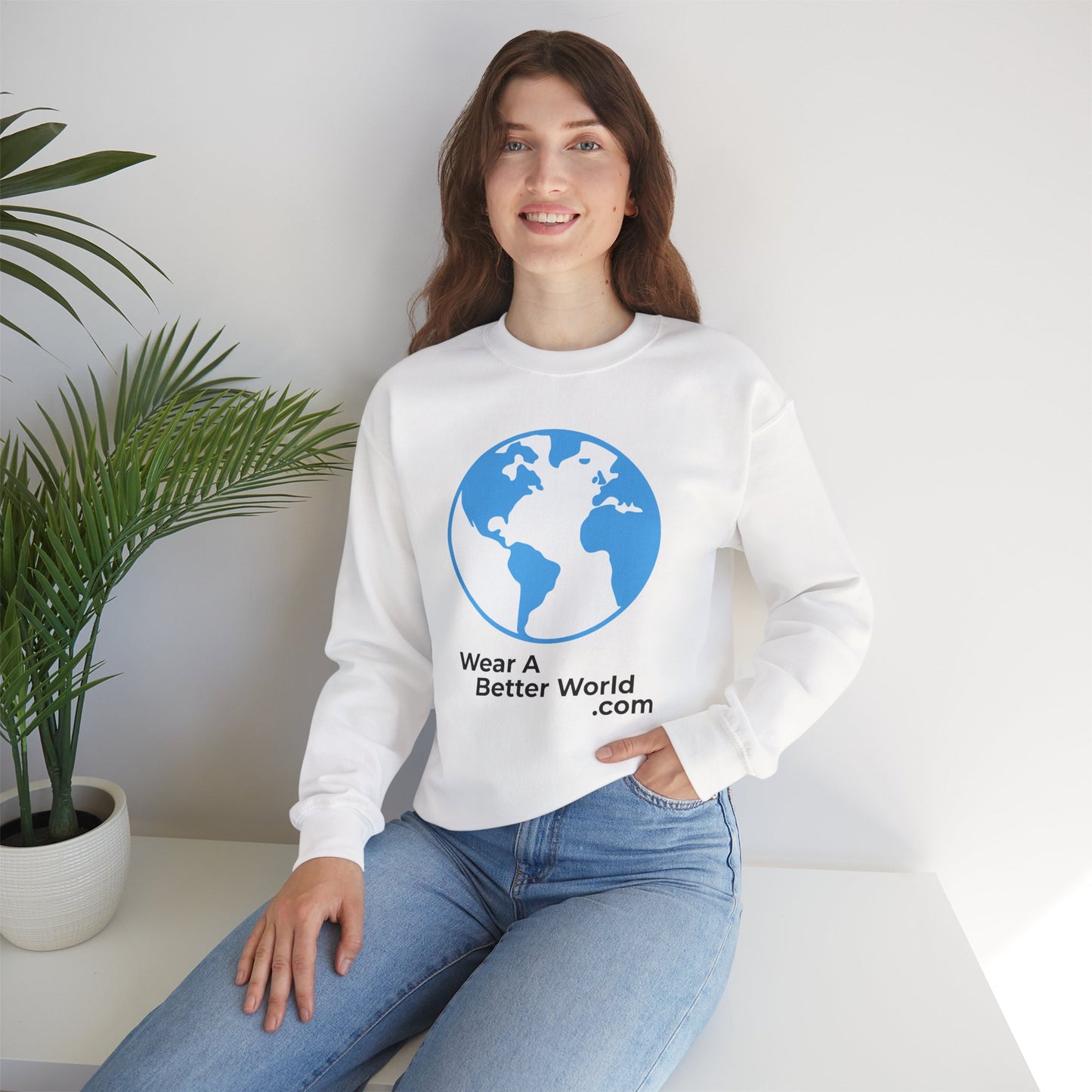 Wear A Better World Sweatshirt – I Am the Resistance – Say NO Back Print