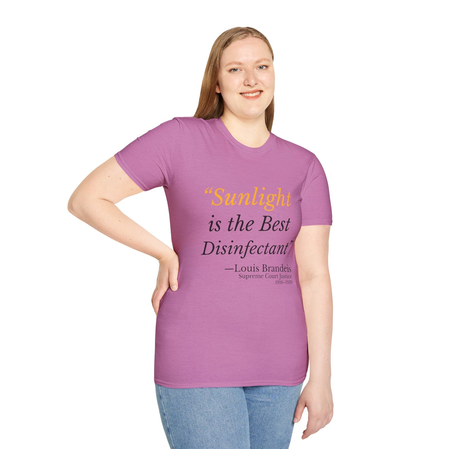 Sunlight Is the Best Disinfectant T-Shirt – Release the Truth – Heather Radiant Orchid