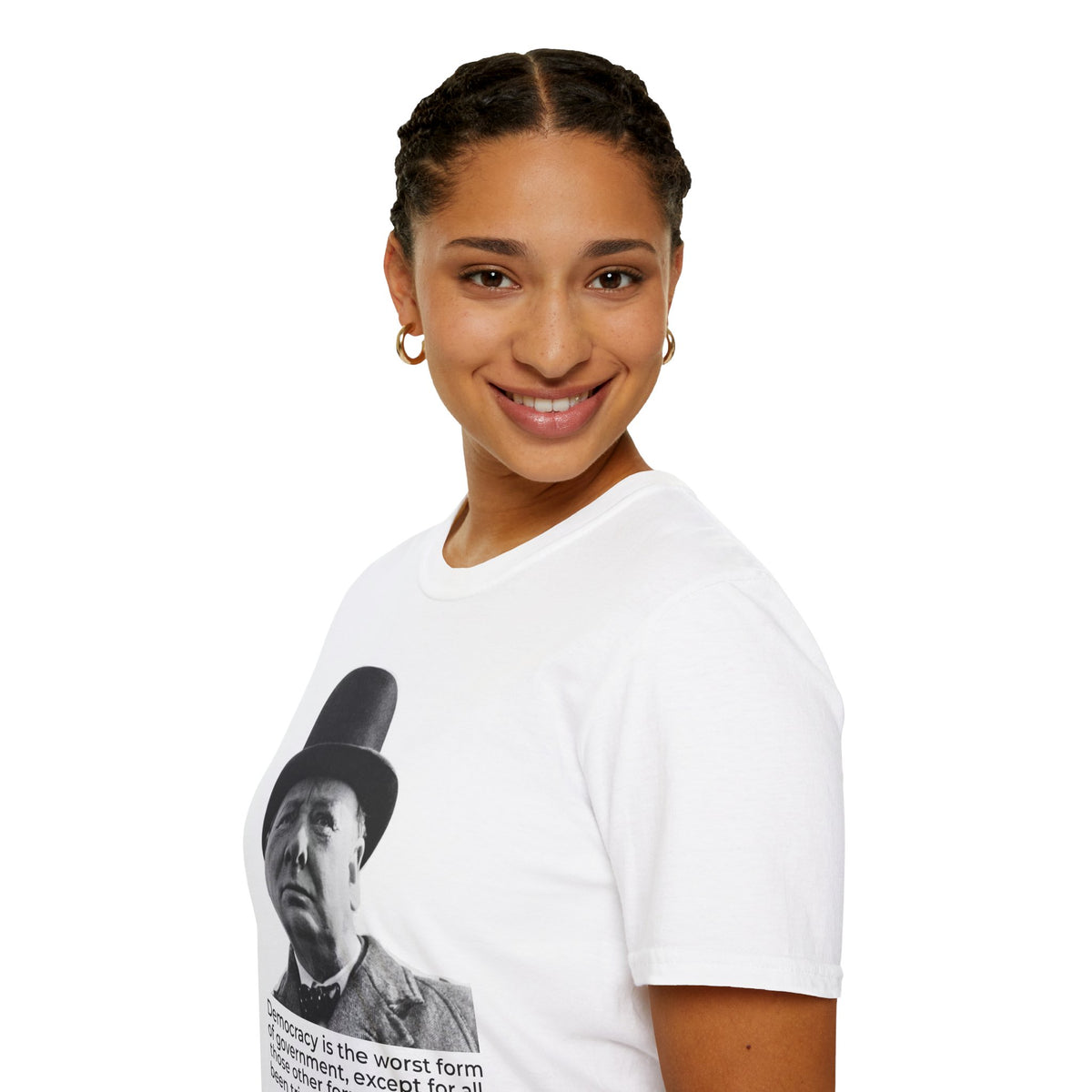 Winston Churchill Democracy Quote T-Shirt – Worst Form of Government