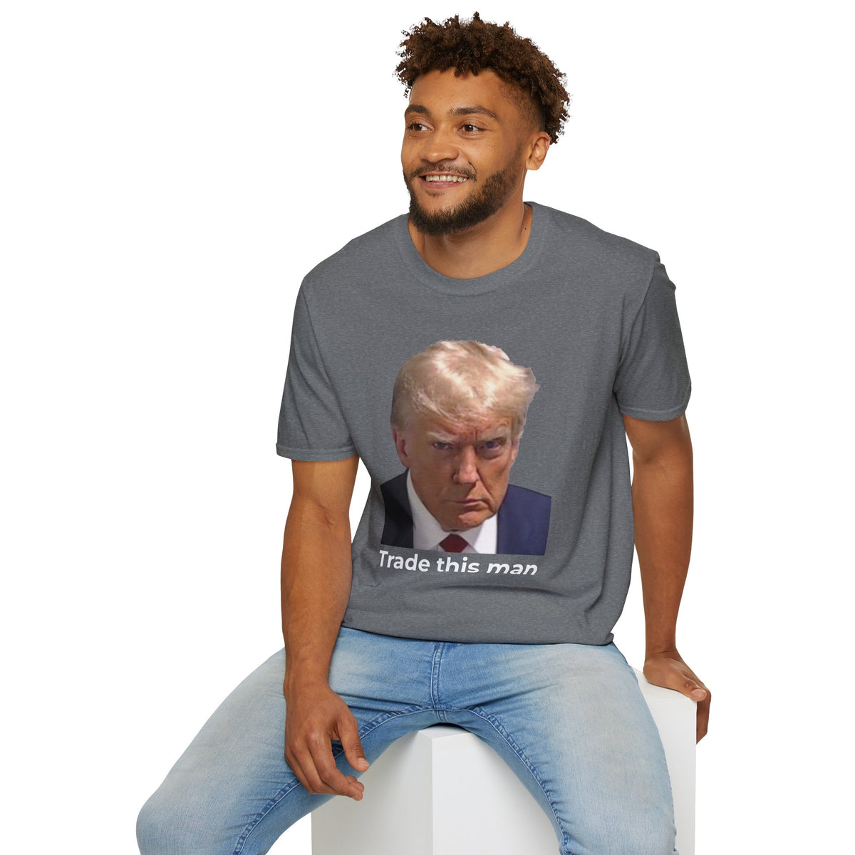 Trump vs Zelenskyy Satire Shirt – Let’s Make a Deal Political Tee – Graphite Gray