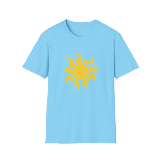 Cheap, Clean, and Burns Forever Sun T-Shirt | Sky Blue Solar Power Tee