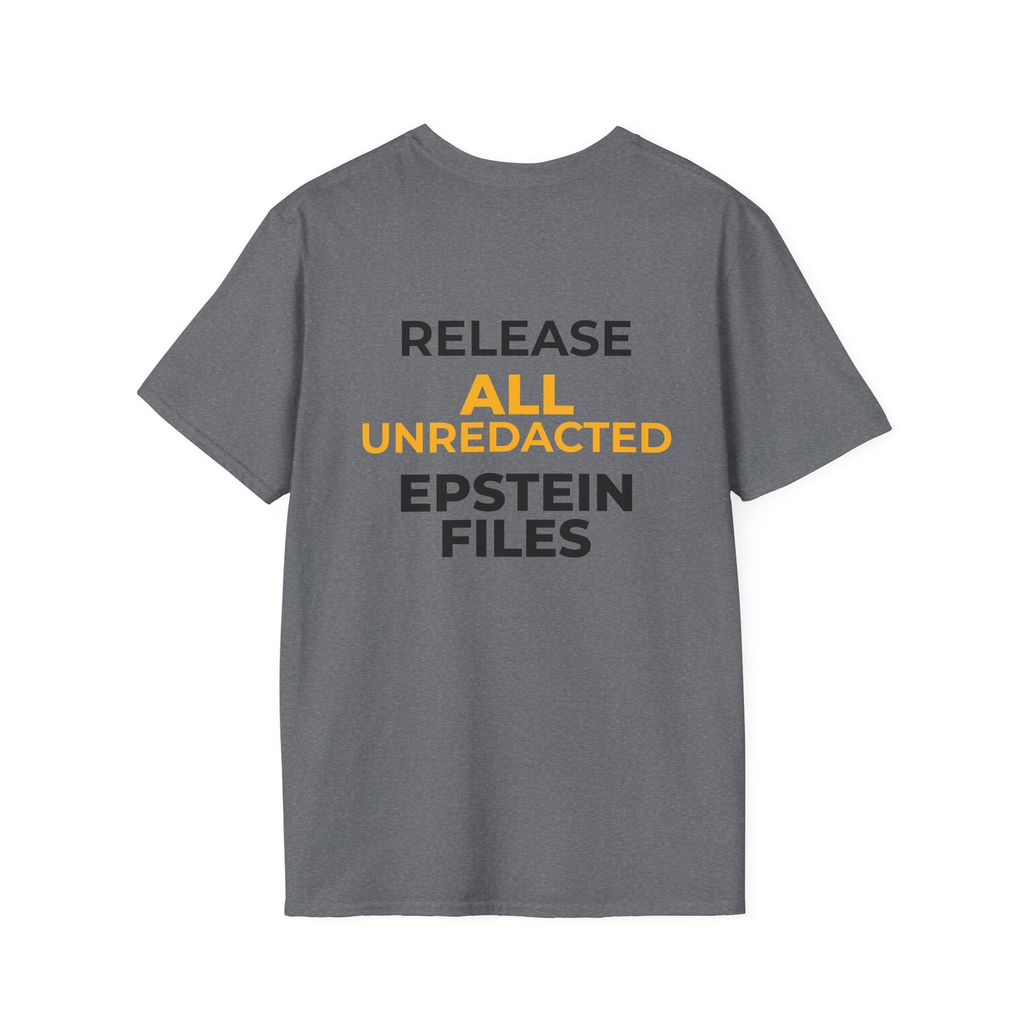 Sunlight Is the Best Disinfectant T-Shirt – Release Unredacted Files Transparency Tee – Graphite Heather
