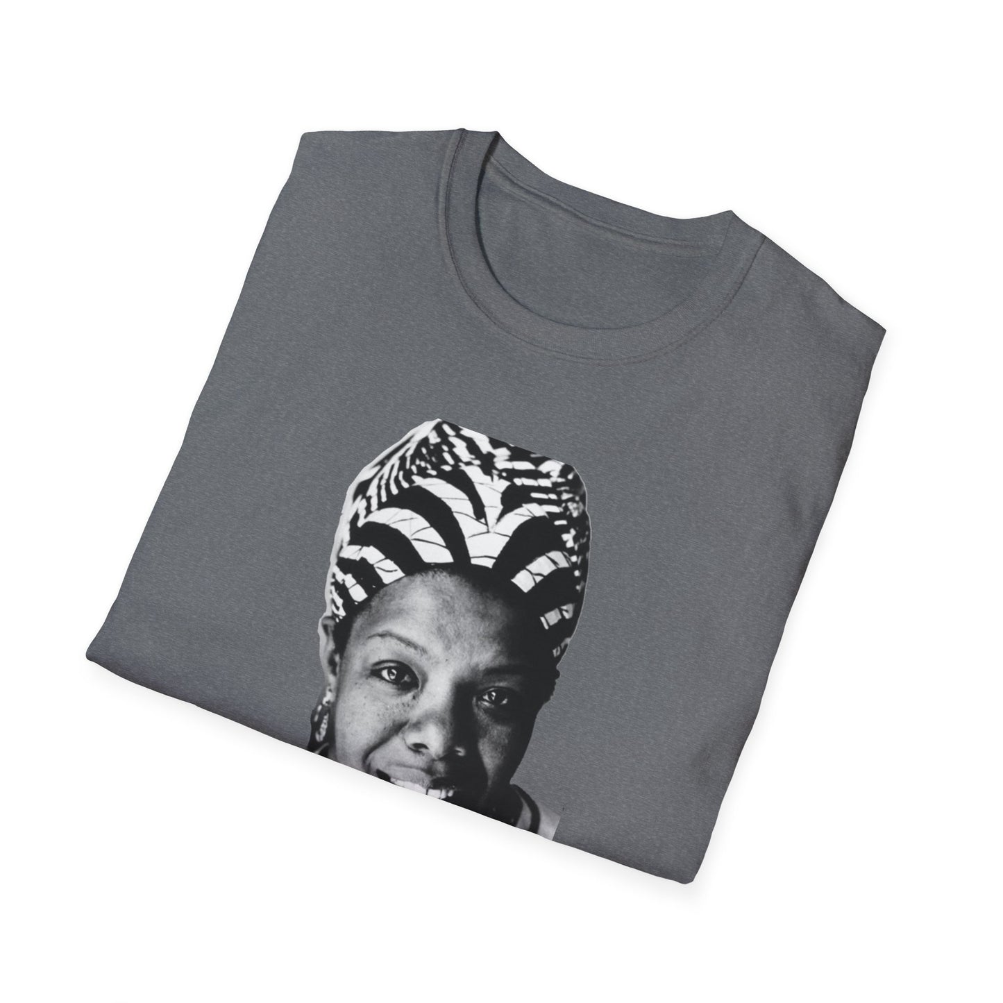Believe Them – Maya Angelou Quote Portrait Tee (Graphite Heather)