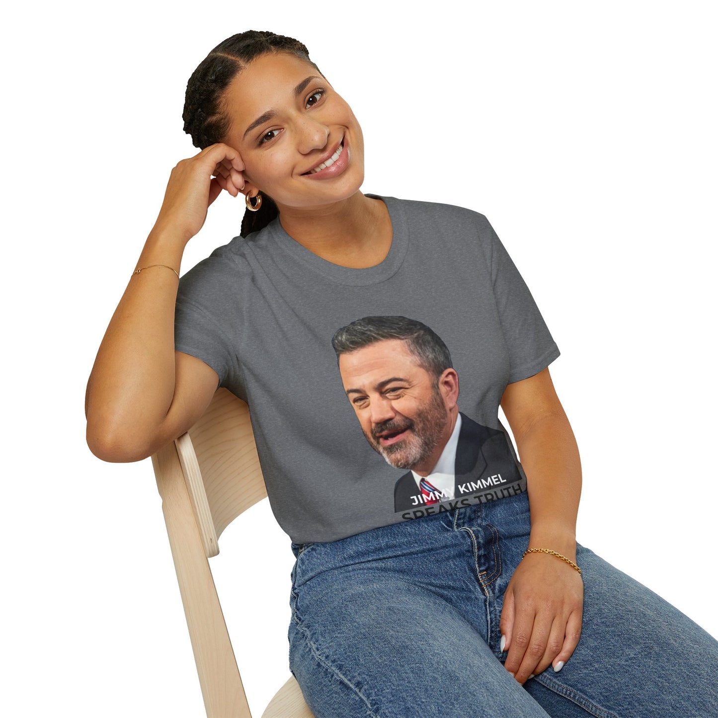 Comedy Is Not a Crime T-Shirt – Jimmy Kimmel Free Speech Protest Tee – Graphite Heather