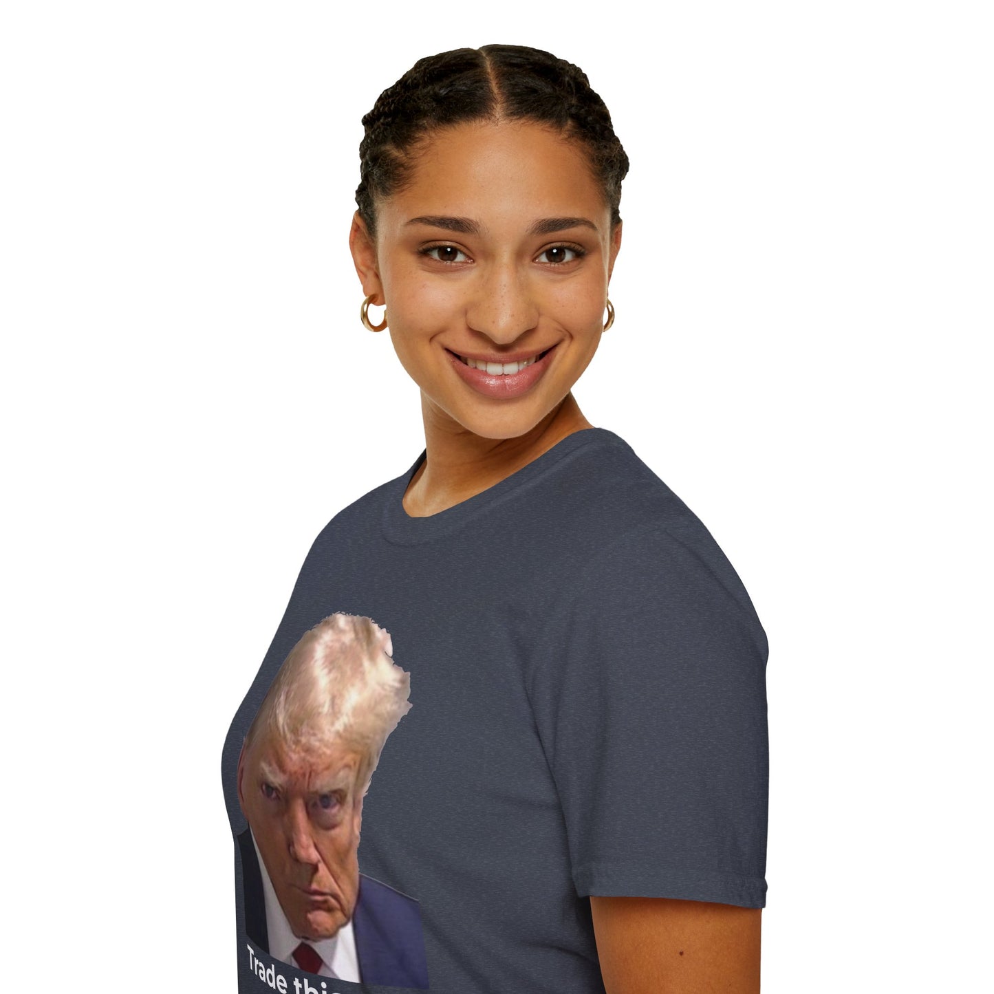 Let’s Make a Deal – Trump vs. Zelenskyy Two-Sided Political Satire Tee – Heather Navy Edition