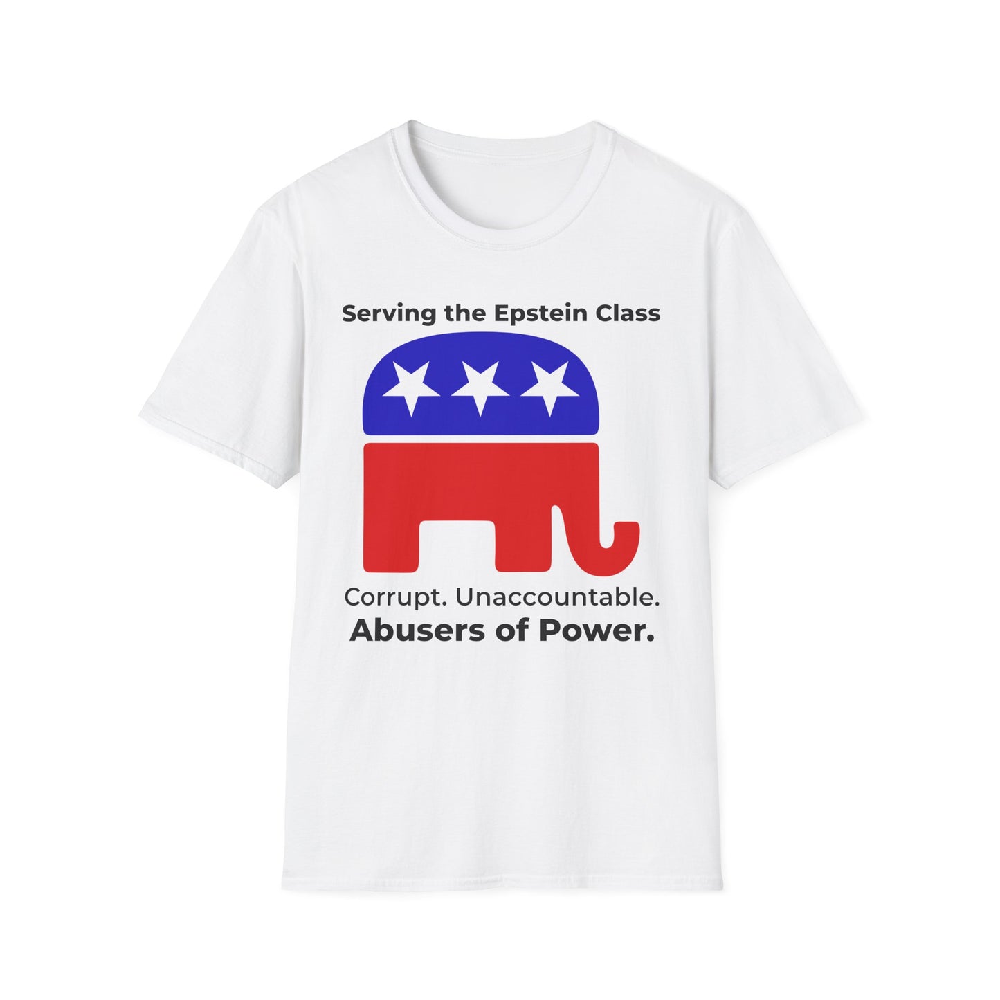 Political Accountability Statement T-Shirt – Serving the Elite Class