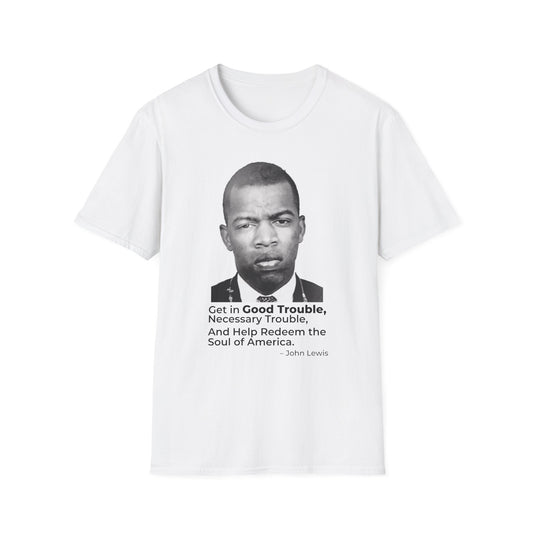 John Lewis Get in Good Trouble Portrait Shirt – Civil Rights Quote Tee