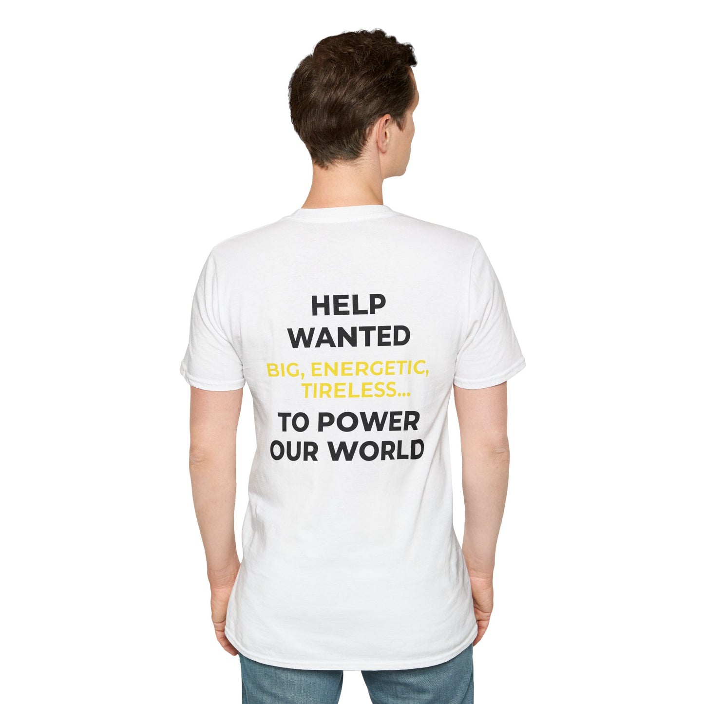 Help Wanted Sun T-Shirt – White Renewable Energy Tee
