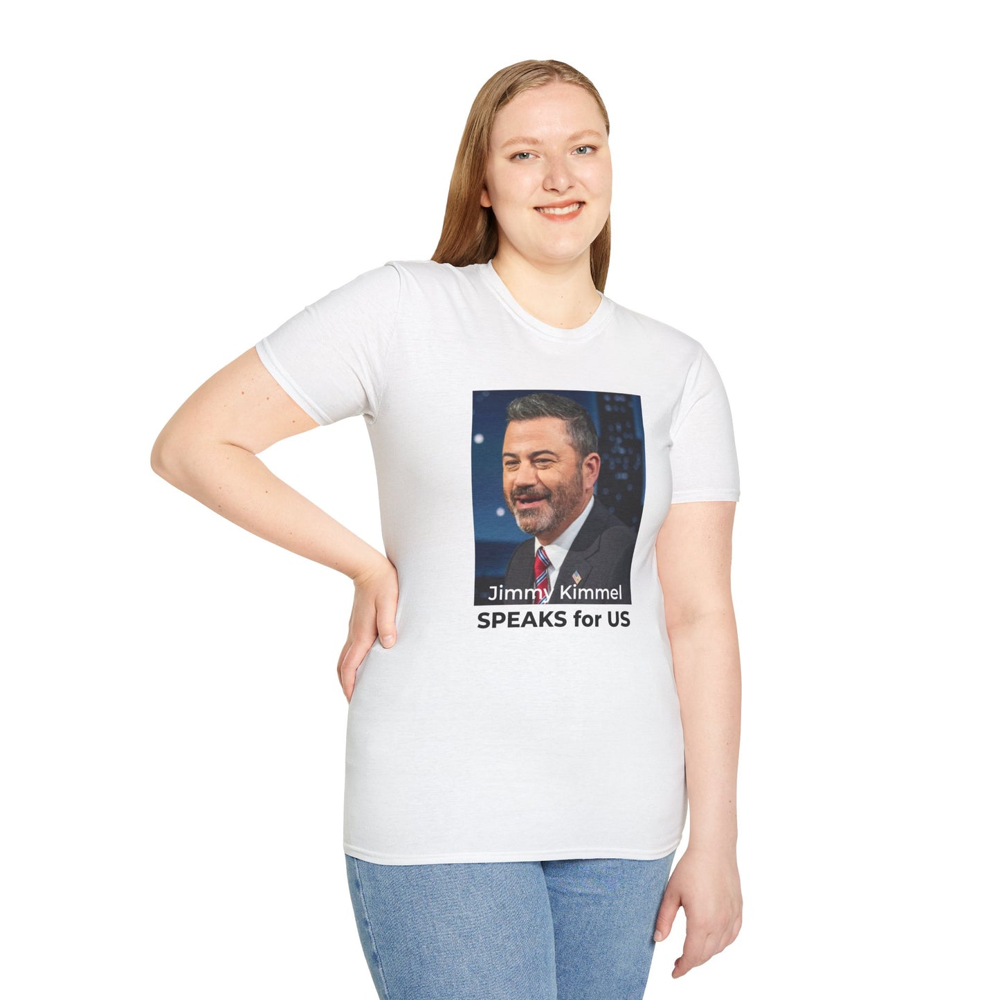 Jimmy Kimmel Free Speech T-Shirt – First Amendment Protest Tee (Double-Sided)
