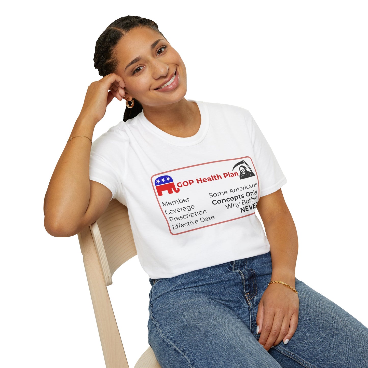 Political Health Plan Satire Insurance Card T-Shirt