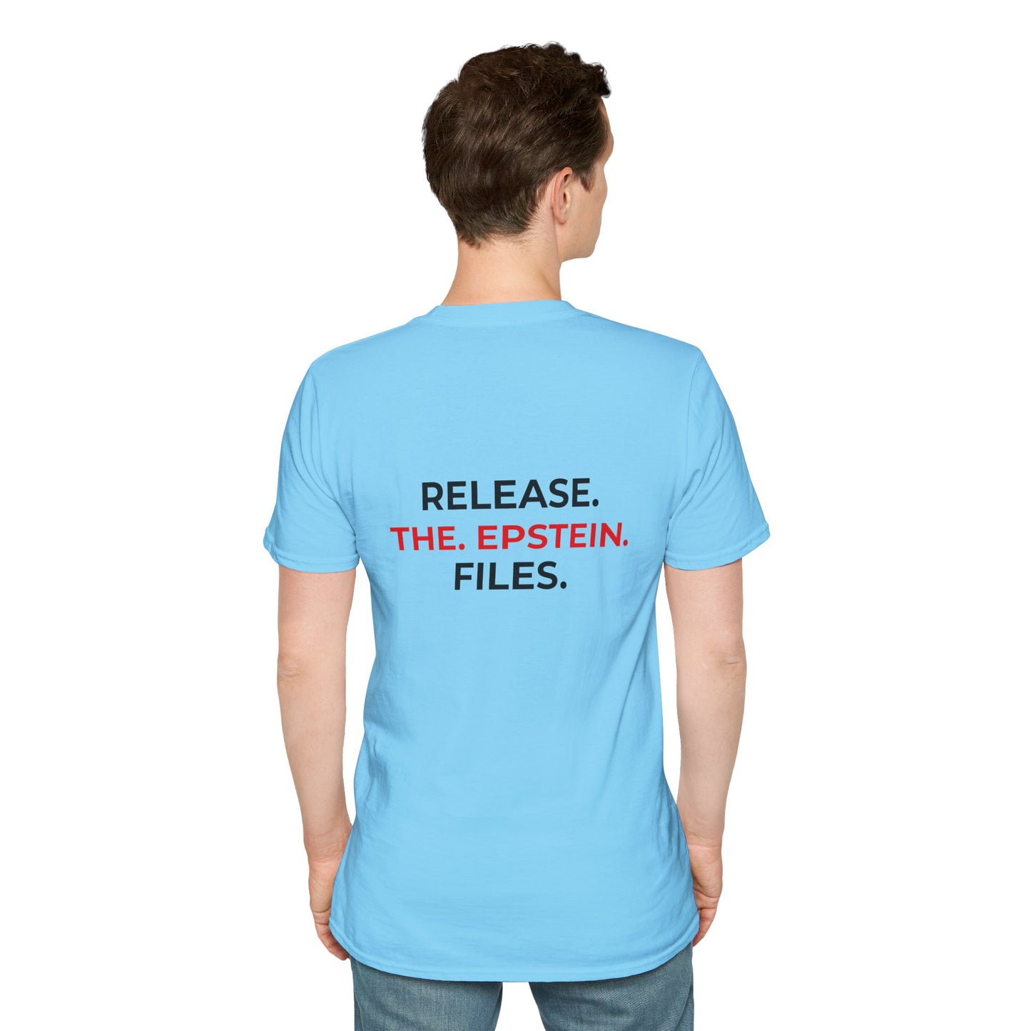 Release the Epstein Files – Truth Over Corruption SKY BLUE T-Shirt — Political Accountability Tee