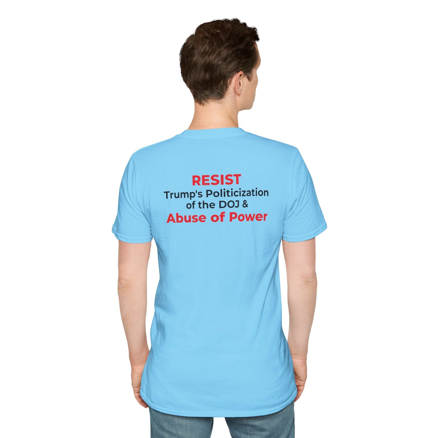 James Comey RESIST — Abuse of Power Protest T-Shirt – Sky Blue