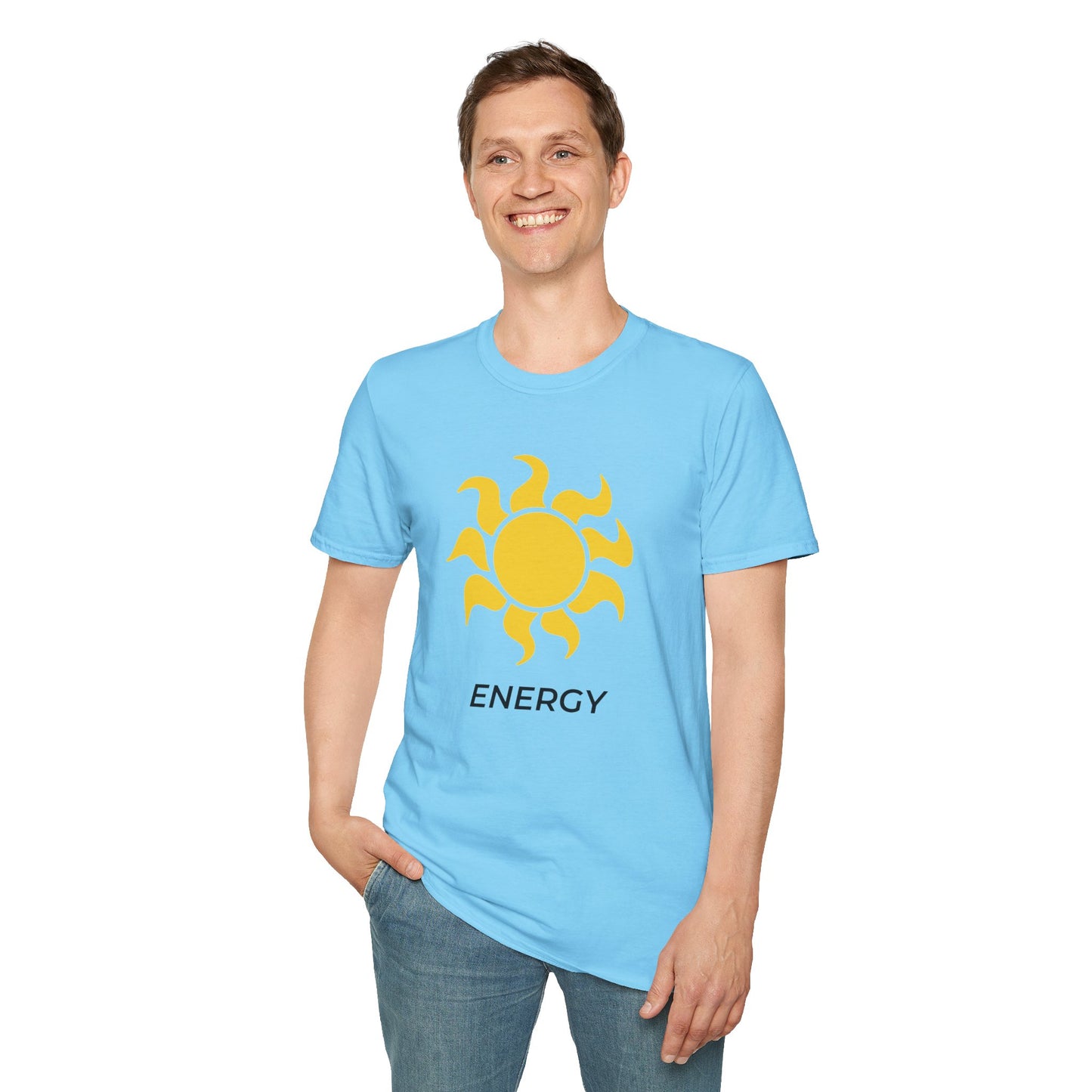 Climate Action Shirt – Solar Renewable Energy T-Shirt – Sky Blue