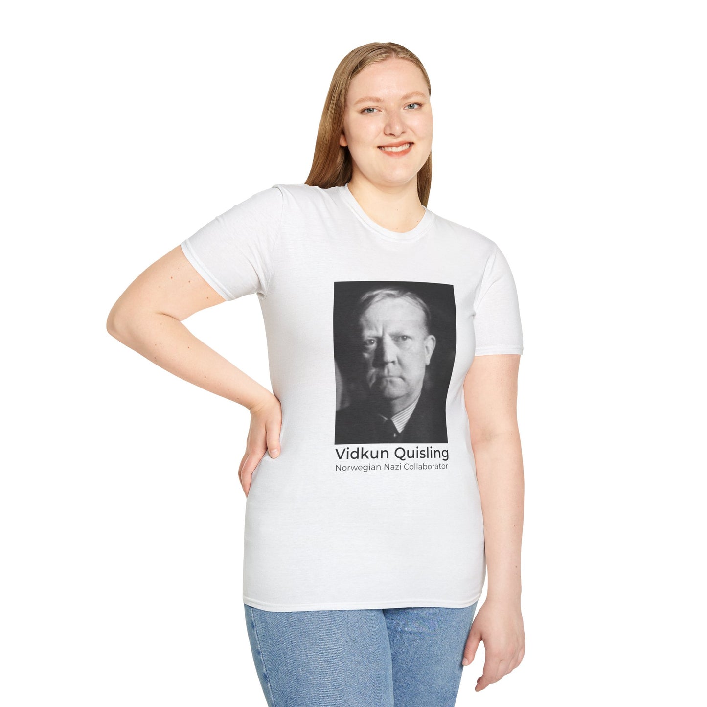 Quisling of the Month (November) T-Shirt – Vidkun Quisling & Mike Johnson Political Satire Tee