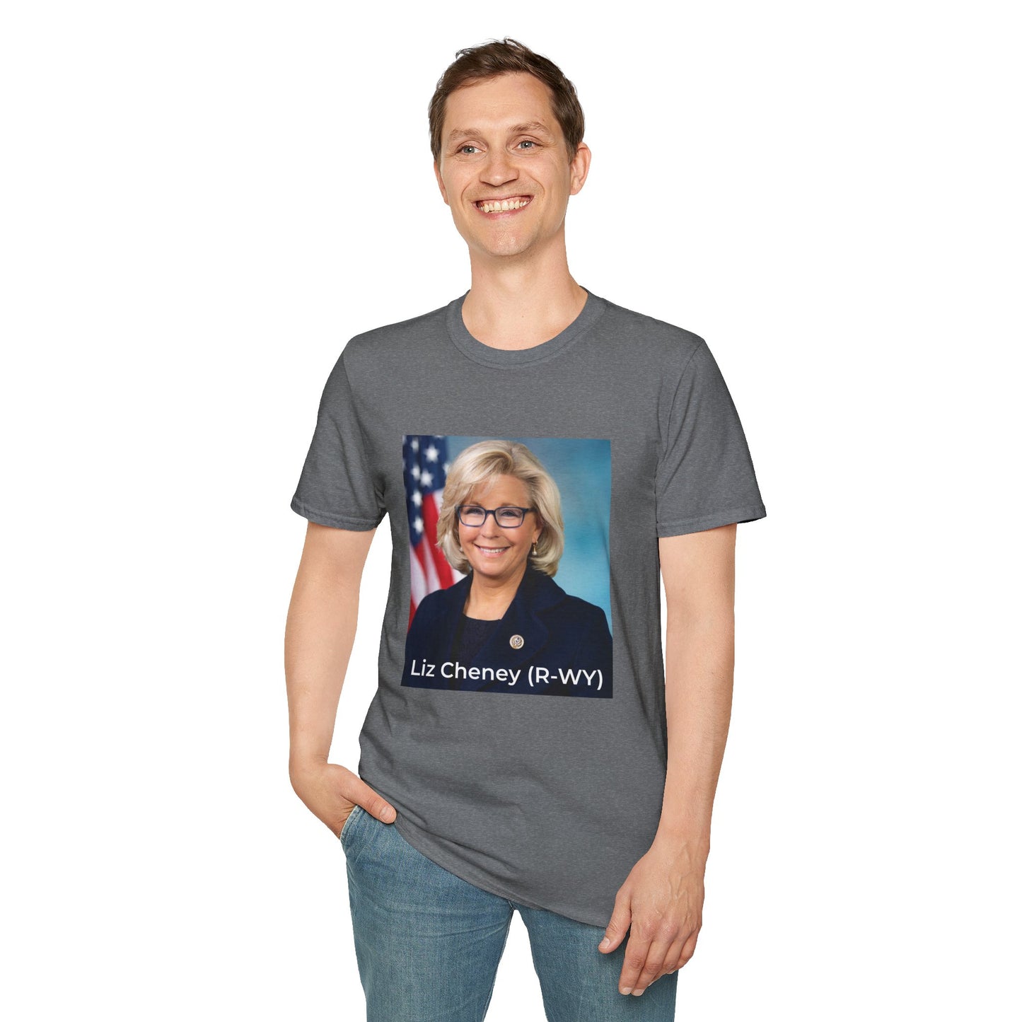 Liz Cheney T-Shirt – Truth Over Trump’s Big Lie Tee – Heather Graphite