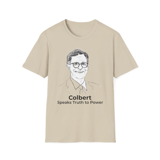 Stephen Colbert Free Speech Shirt – Speaks Truth to Power Te – Sand