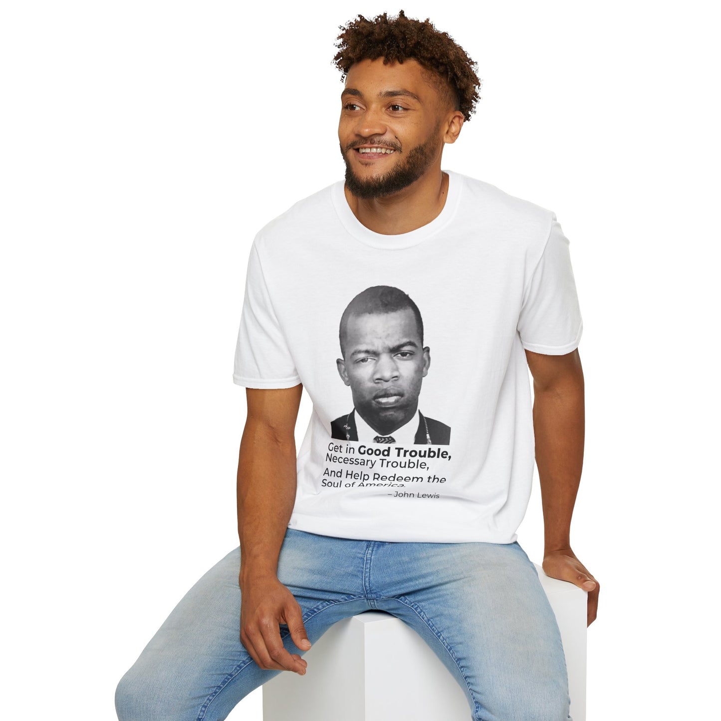 John Lewis Get in Good Trouble Portrait Shirt – Civil Rights Quote Tee