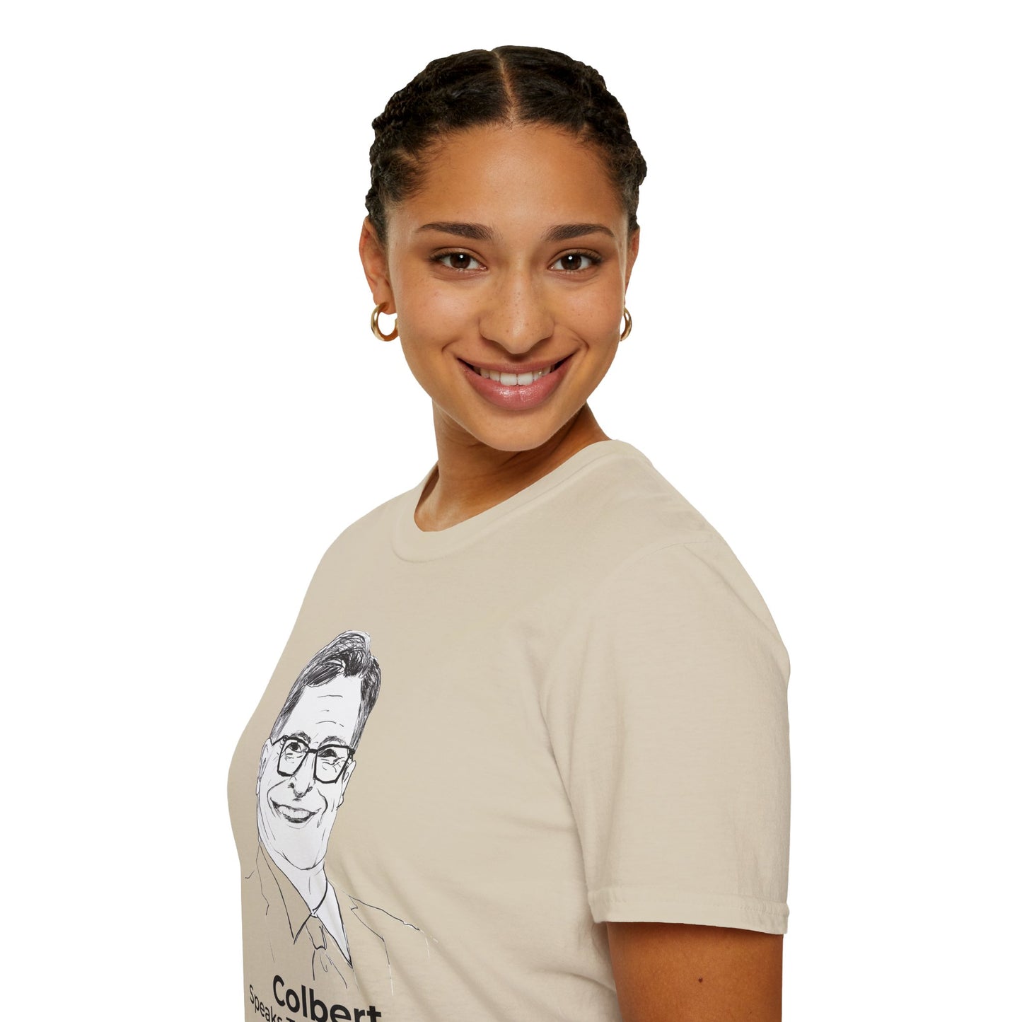 Stephen Colbert Free Speech Shirt – Speaks Truth to Power Te – Sand