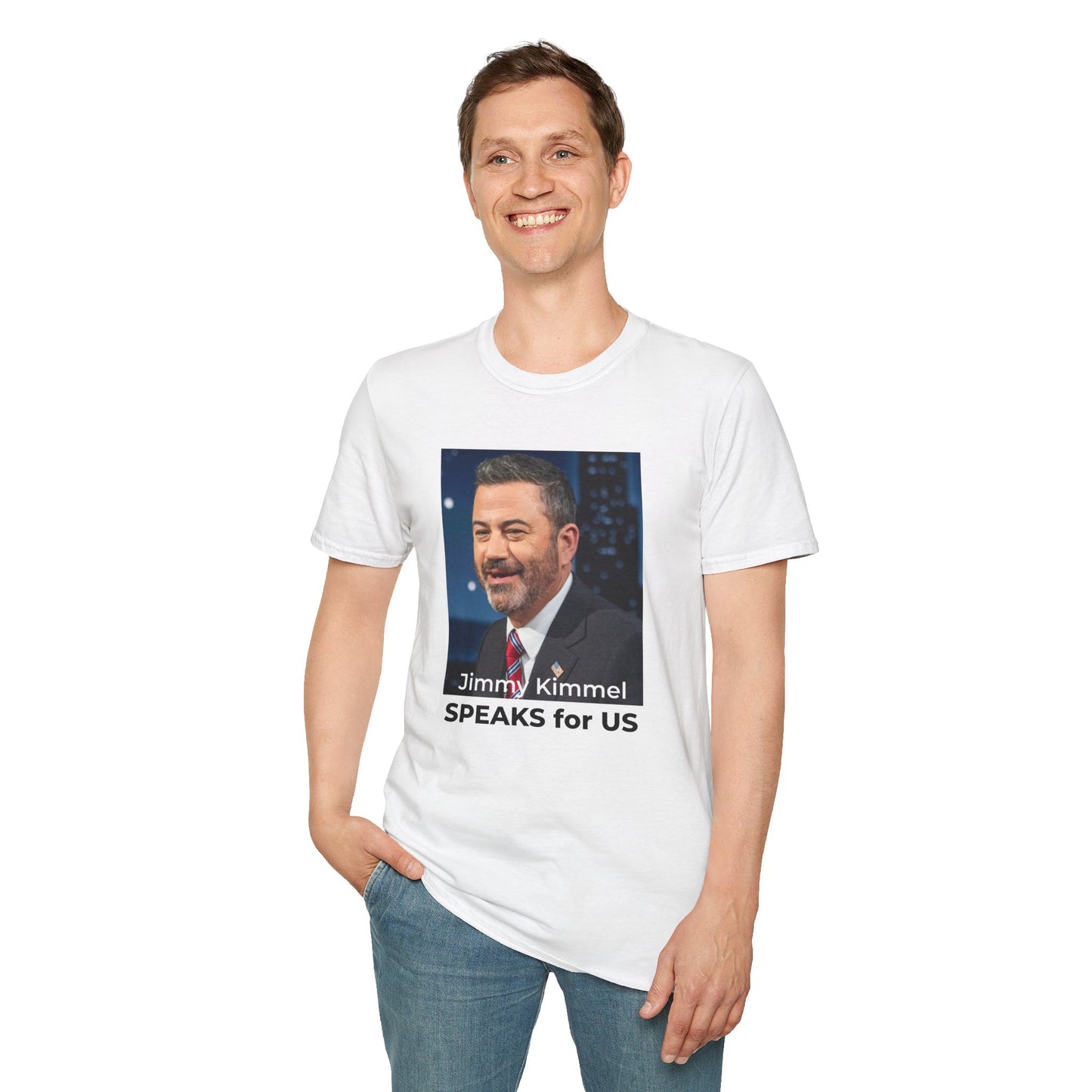 Jimmy Kimmel Free Speech T-Shirt – First Amendment Protest Tee (Double-Sided)