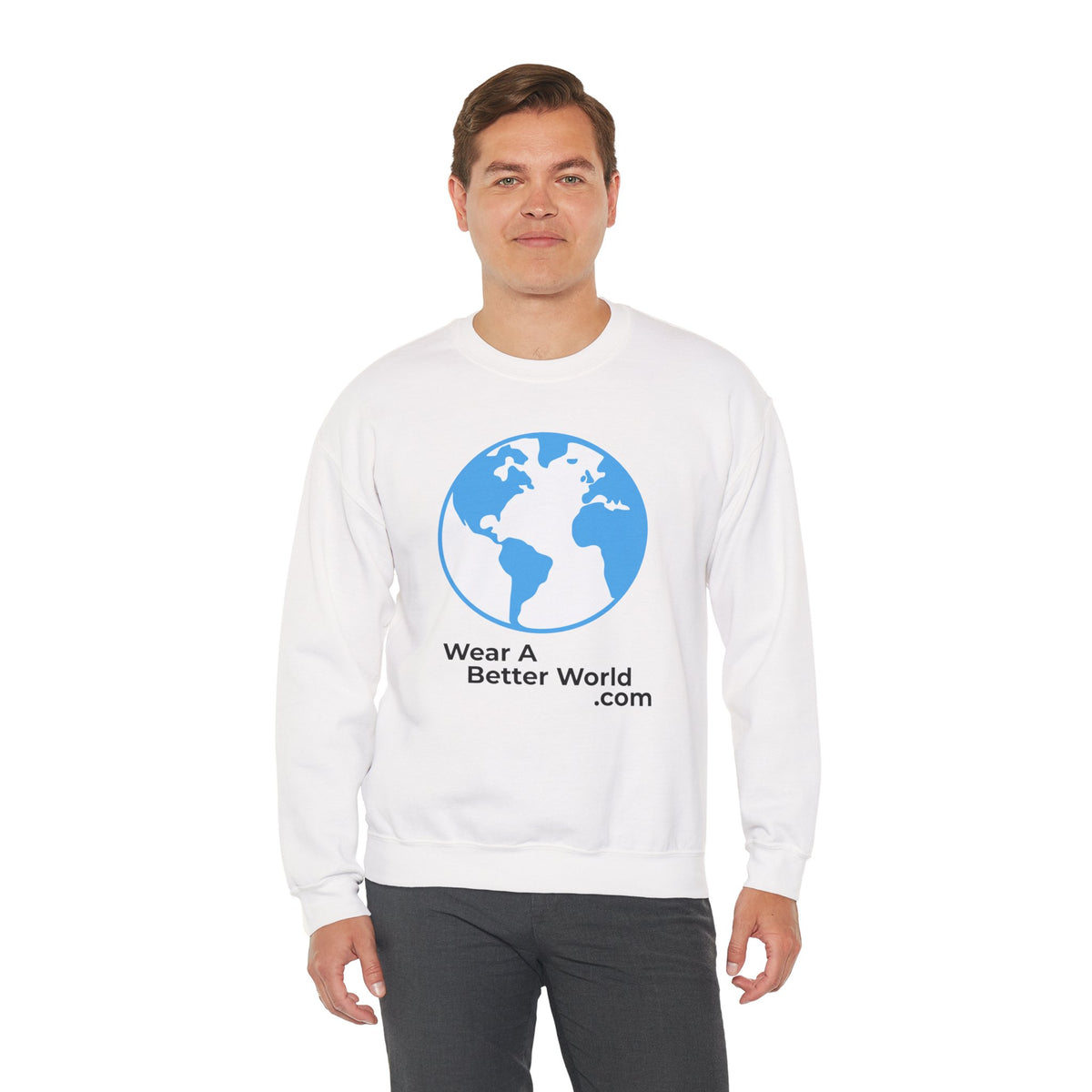 Wear A Better World Sweatshirt – This STOPS When we say NO – White