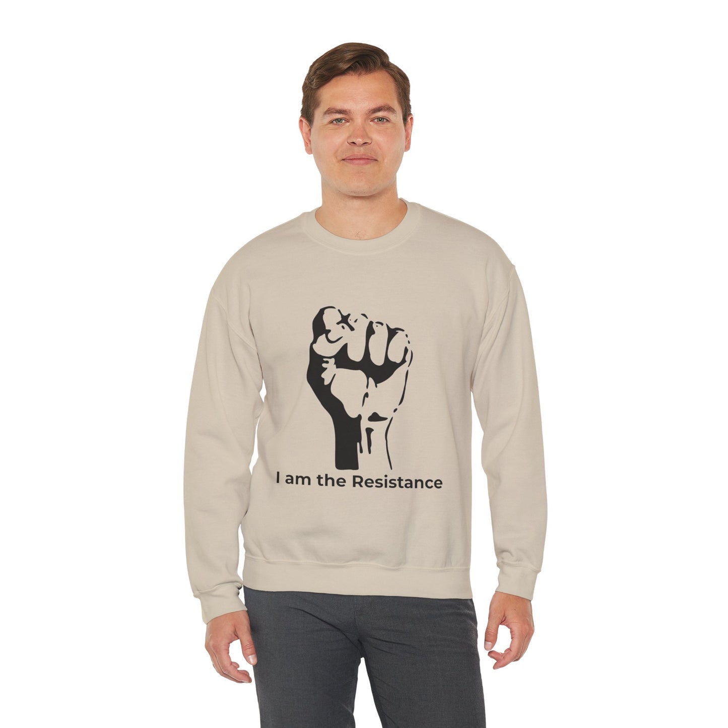 I Am the Resistance – This Stops When Enough of Us Say NO Sweatshirt – Sand