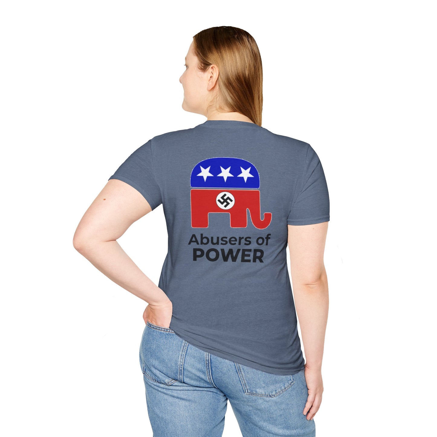 Release the Epstein Files T-Shirt – GOP Accountability Two-Sided Protest Tee – Heather Indigo