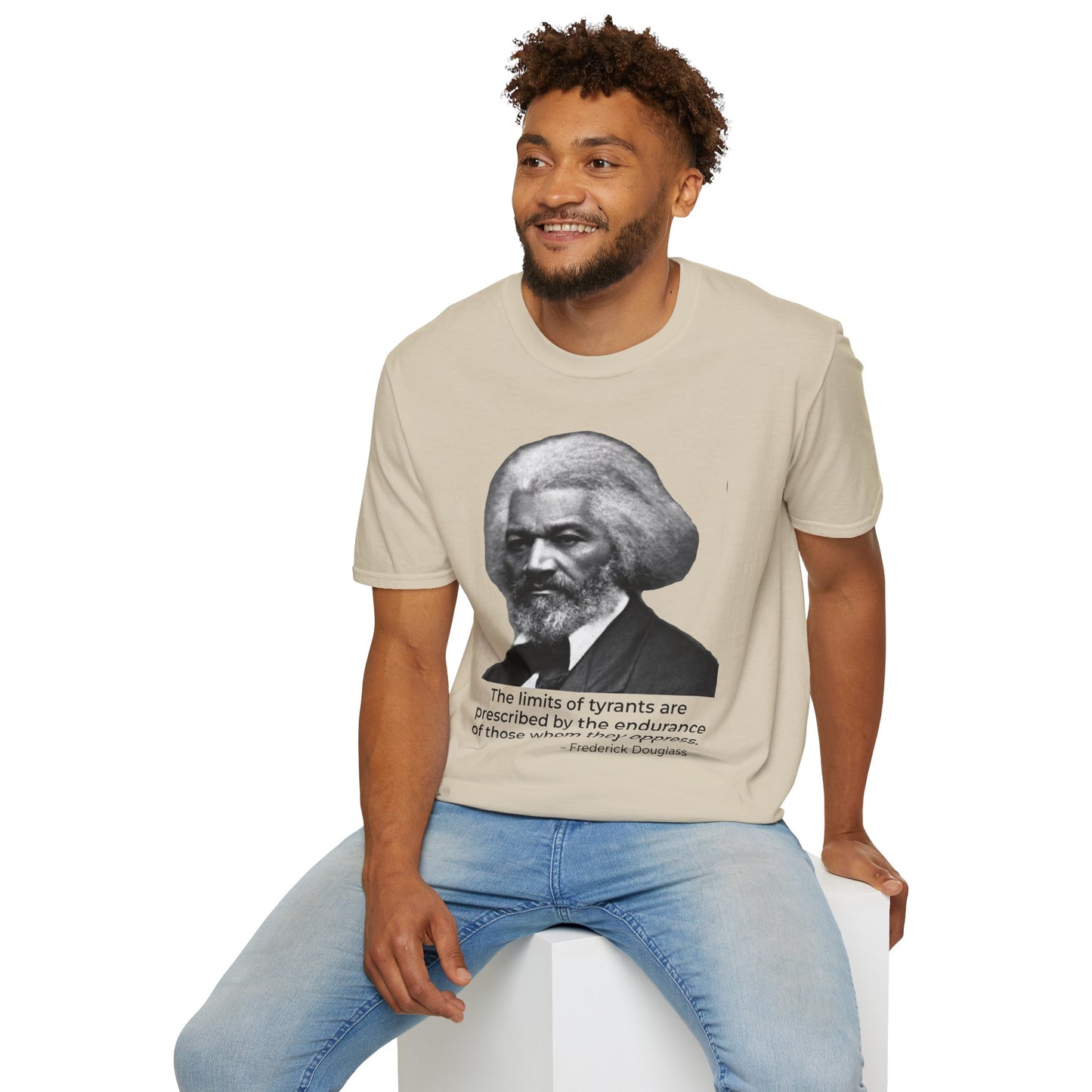 The Limits of Tyrants – Frederick Douglass Quote Tee (Sand)
