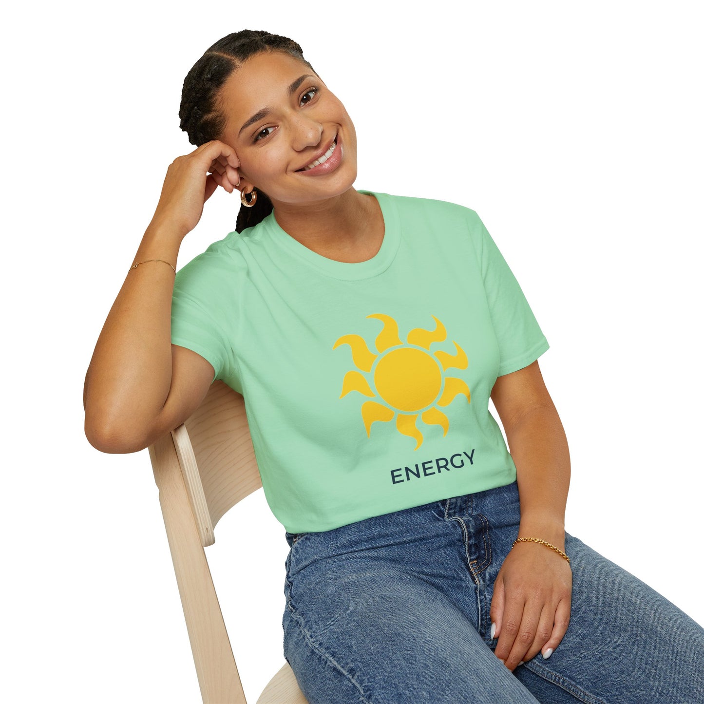 Climate Action Shirt – Solar Renewable Energy T-Shirt – Mint Green