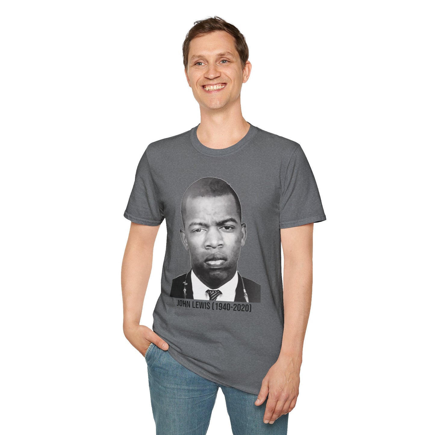 John Lewis Get in Good Trouble Legacy Shirt – Civil Rights Quote Tee – Graphite Heather