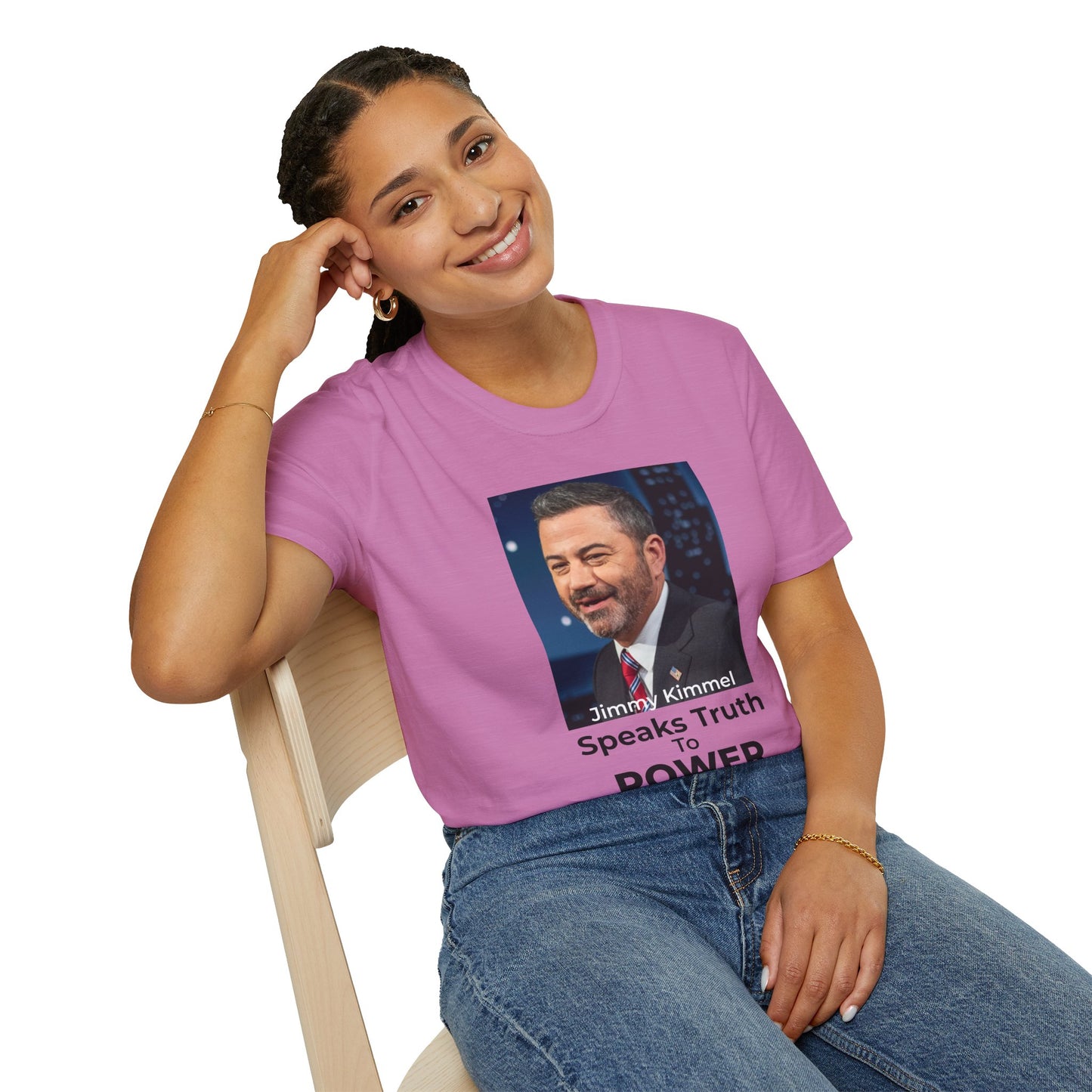 Comedy Is Not a Crime HEATHER RADIANT ORCHID – Silencing It Is – Jimmy Kimmel Free Speech T-Shirt