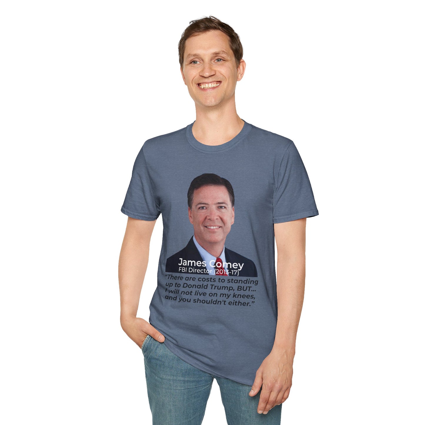 James Comey RESIST — Abuse of Power Protest T-Shirt – Heather indigo