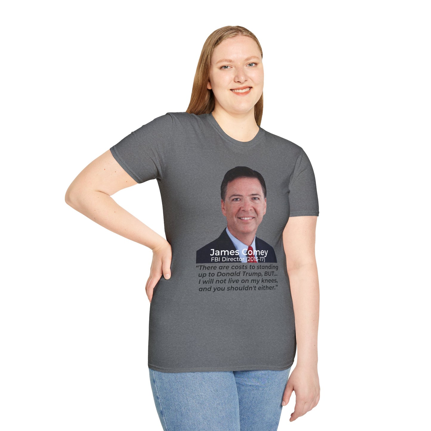 James Comey RESIST — Abuse of Power Protest T-Shirt – Graphite Heather