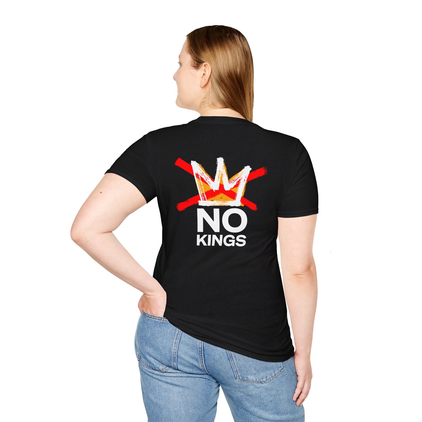 Flipping Off Tyranny: No Kings in America — Two-Sided Statement Tee – Black Edition