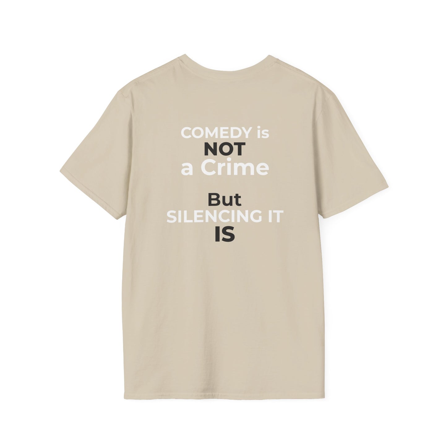 Stephen Colbert Shirt – Comedy Is Not a Crime Political T-Shirt — Sand