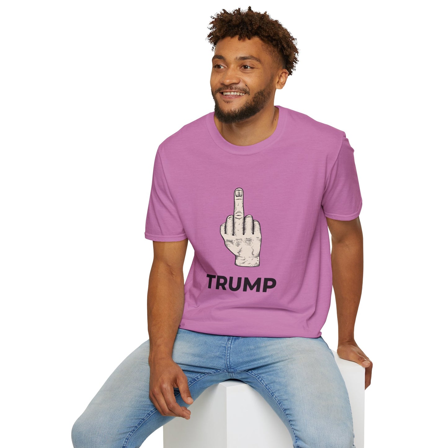 Flipping Off Tyranny: The First Amendment Speaks — Two-Sided PINK Statement Tee