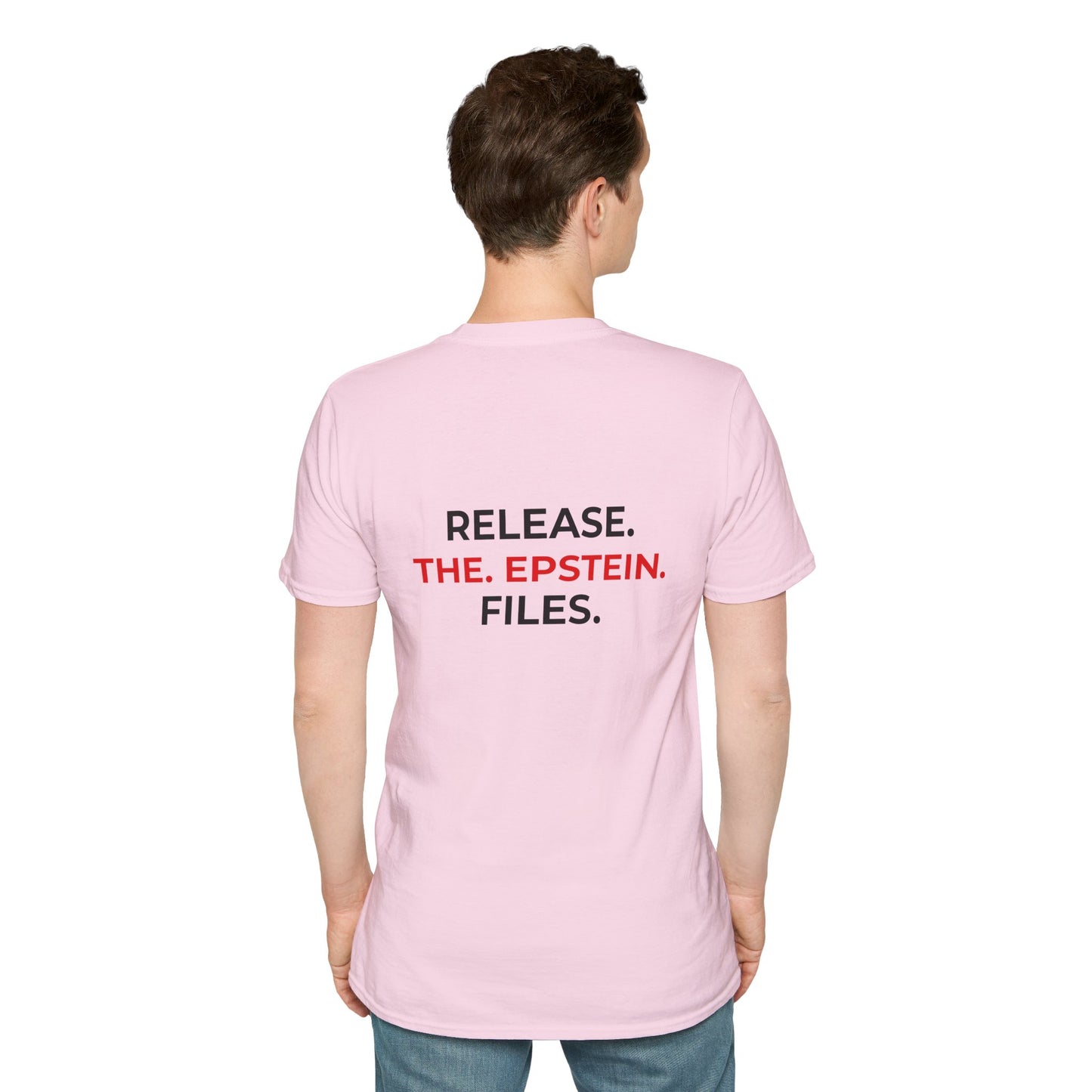 Release the Epstein Files – Truth Over Corruption LIGHT PINK T-Shirt – Political Accountability Tee