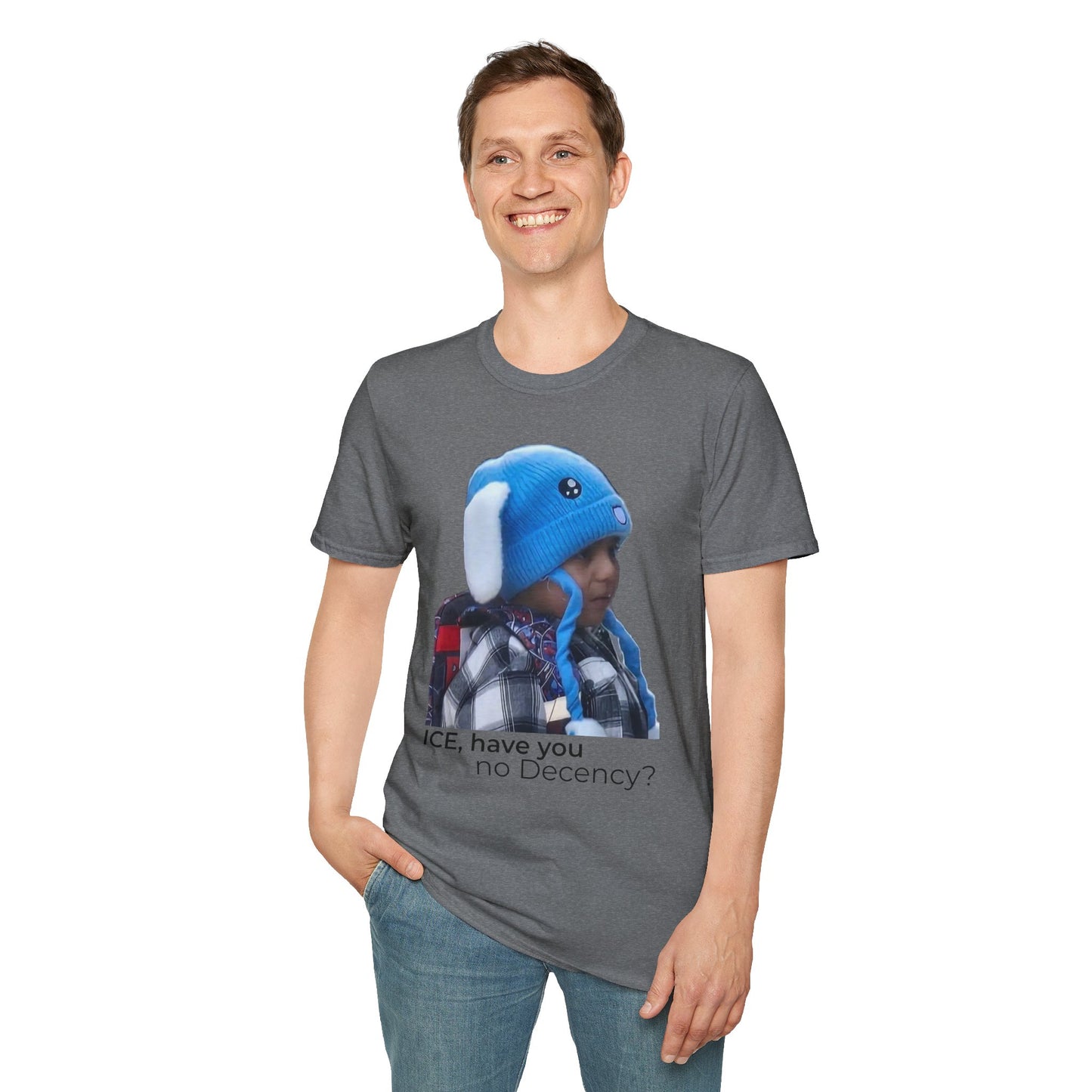 ICE, Have You No Decency? – Accountability T-Shirt (Graphite Heather)