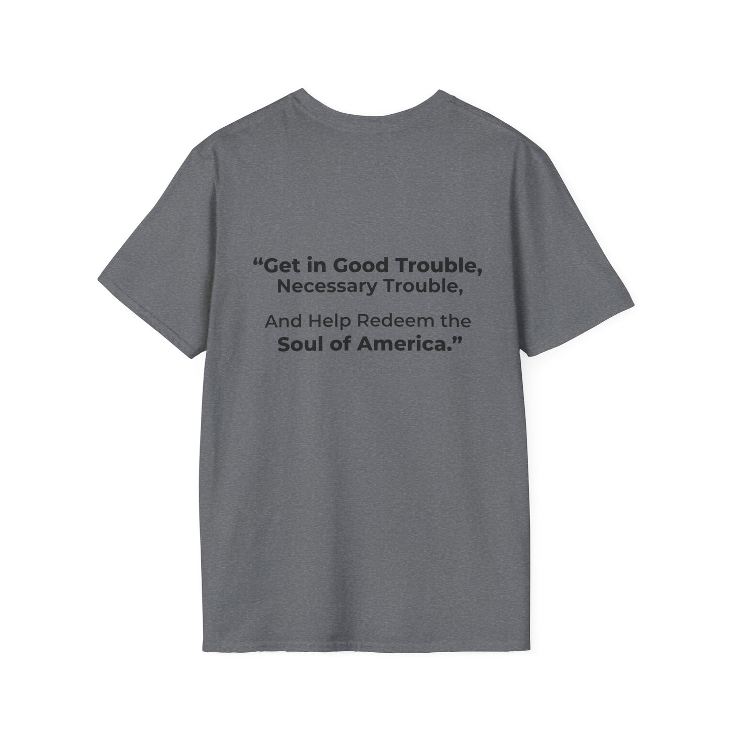 John Lewis Get in Good Trouble Legacy Shirt – Civil Rights Quote Tee – Graphite Heather