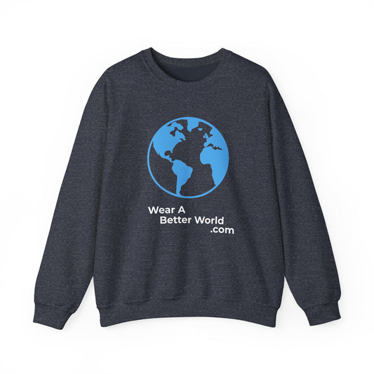 Truth to Power Crewneck Sweatshirt – Speak Truth Statement – Heather Sport Dark Navy
