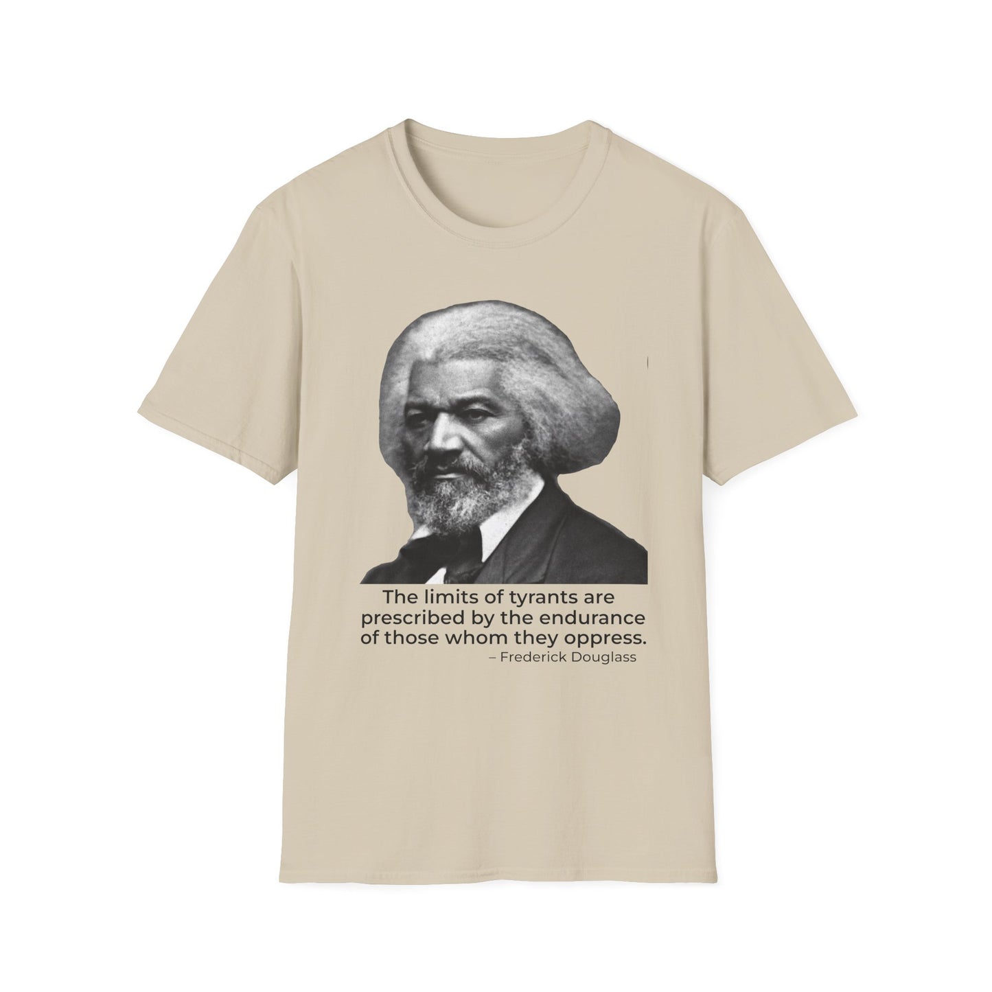 The Limits of Tyrants – Frederick Douglass Quote Tee (Sand)