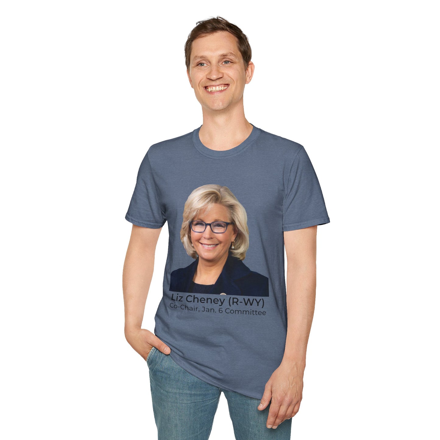 Liz Cheney T-Shirt – Truth Over Trump’s Big Lie Tee – Heather Indigo