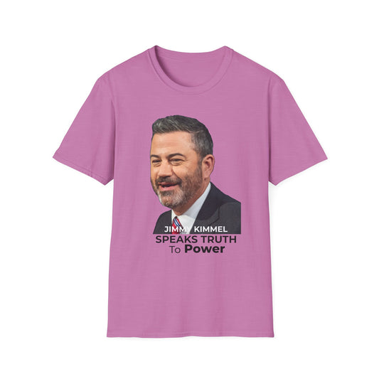 Comedy Is Not a Crime – Silencing It Is – Jimmy Kimmel Tee – Heather Radiant Orchid
