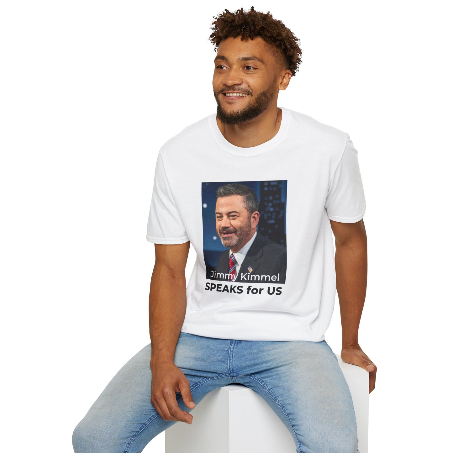 Jimmy Kimmel Free Speech T-Shirt – First Amendment Protest Tee (Double-Sided)