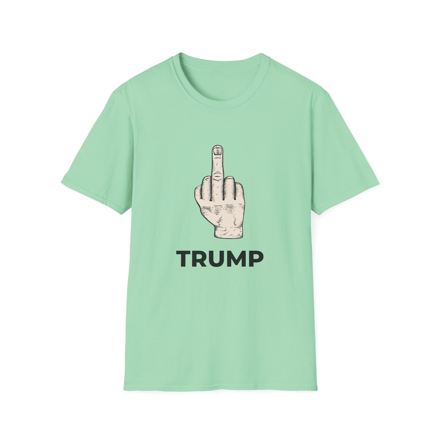 Flipping Off Tyranny: The First Amendment Speaks — Two-Sided MINT GREEN Statement Tee