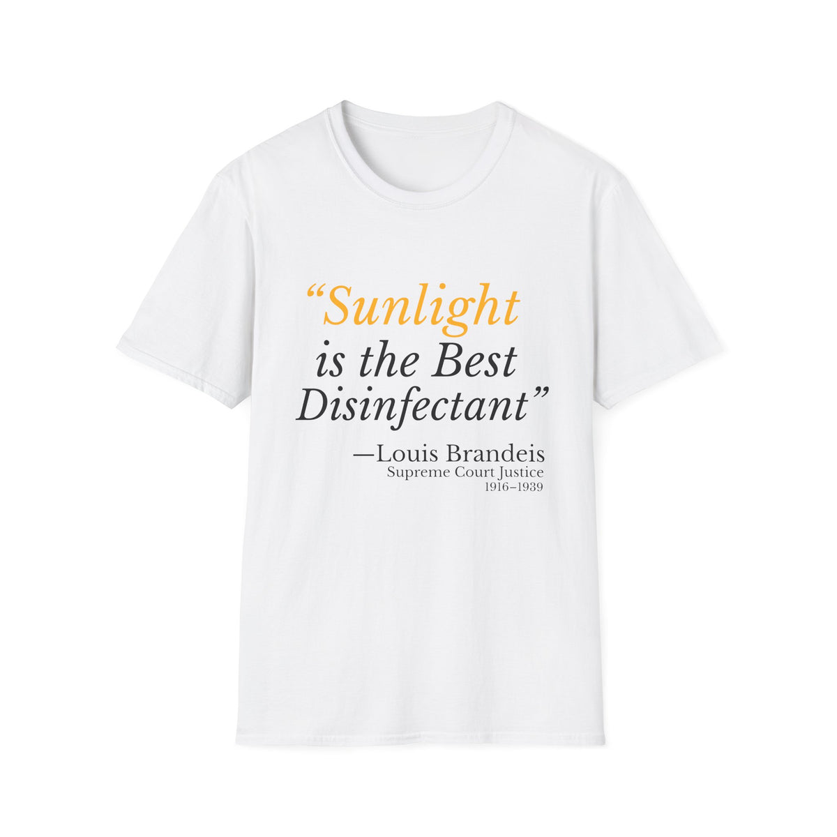 Sunlight Is the Best Disinfectant T-Shirt – Release Unredacted Files Protest Tee