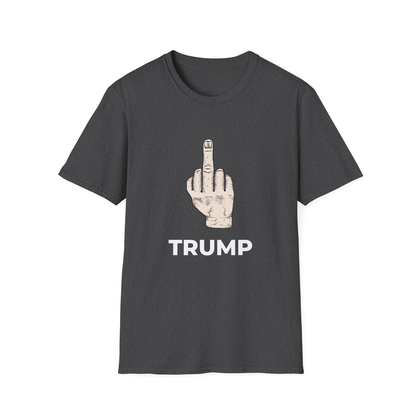 Flipping Off Tyranny: No Kings in America — Two-Sided Statement Tee – Dark Heather Gray Edition