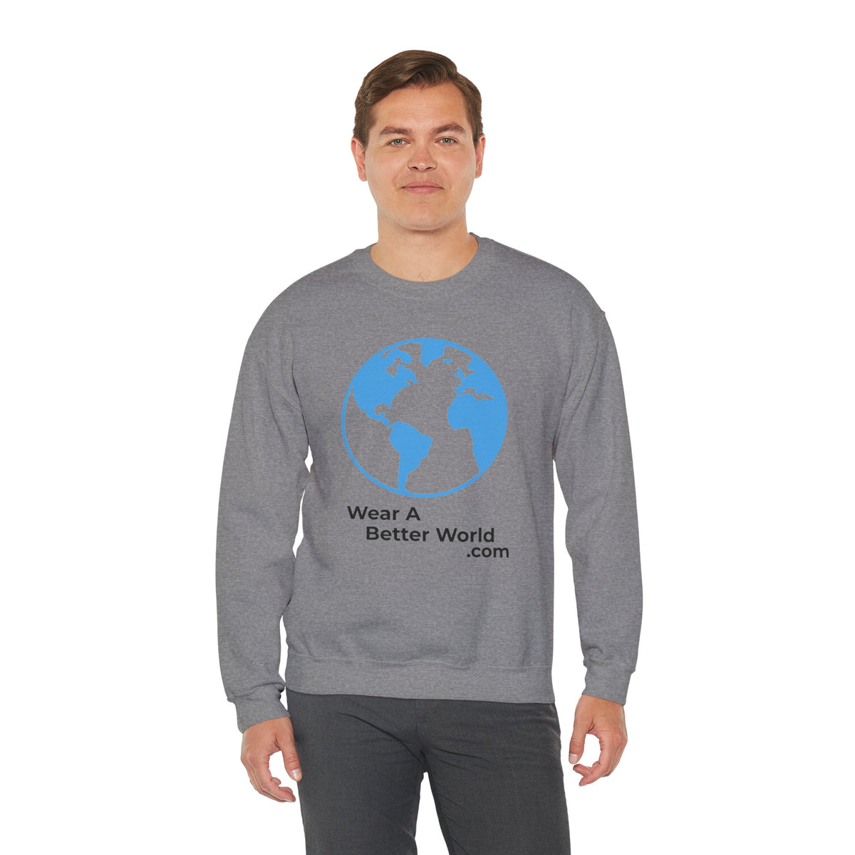 Wear A Better World Sweatshirt – This STOPS when we say NO – Graphite Heather