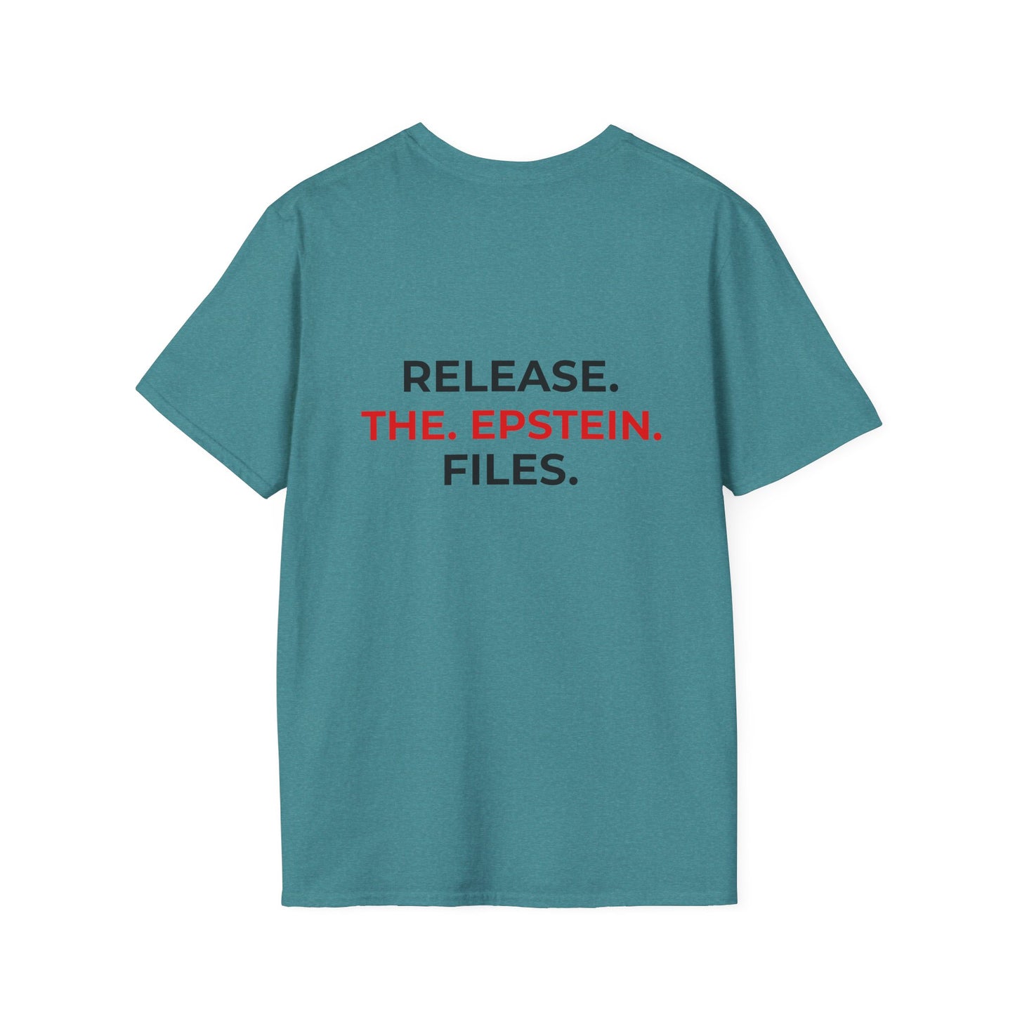 Release the Epstein Files – Truth Over Corruption GALAPAGOS BLUE T-Shirt – Political Accountability Tee