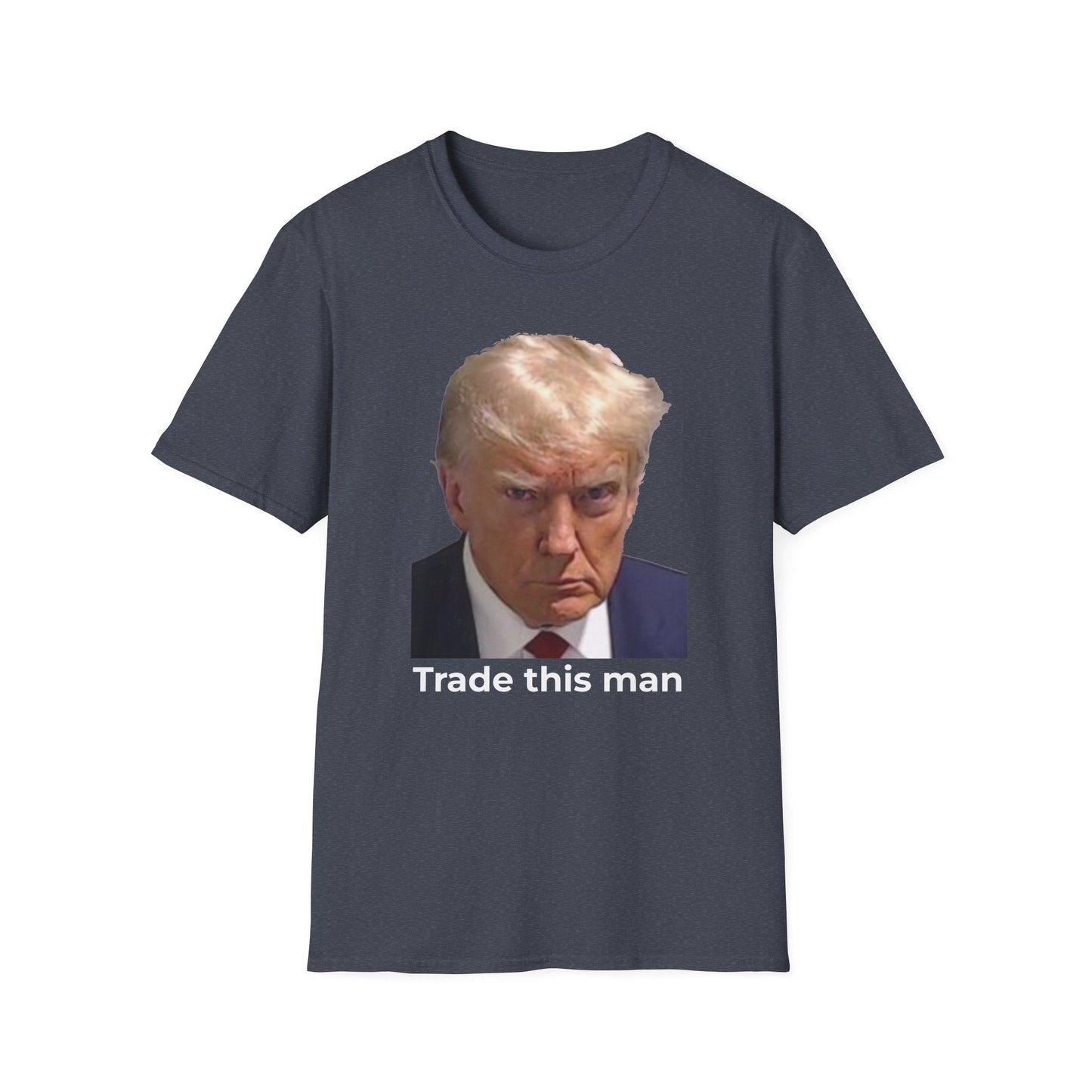 Let’s Make a Deal – Trump vs. Zelenskyy Two-Sided Political Satire Tee – Heather Navy Edition